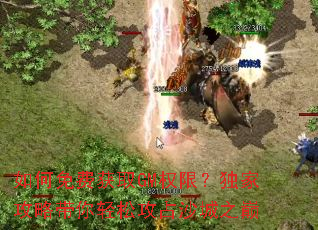 �����ѻ�ȡGMȨ�ޣ����ҹ��Դ������ɹ�ռɳ��֮��