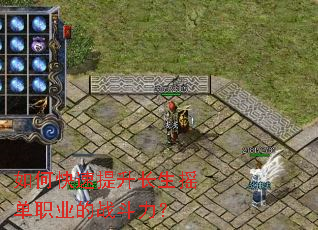 如何快速提升长生摇单职业的战斗力? 如何快速提升长生摇单职业的战斗力?