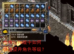 传奇1.76版中如何快速提升角色等级? 传奇1.76版中如何快速提升角色等级?