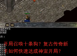 开局召唤十条狗?复古传奇新手如何快速达成神宠开局? 开局召唤十条狗?复古传奇新手如何快速达成神宠开局?