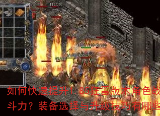 如何快速提升1.85狂雷版本角色战斗力?装备选择与升级技巧有哪些? 如何快速提升1.85狂雷版本角色战斗力?装备选择与升级技巧有哪些?