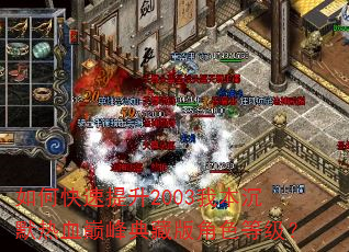 如何快速提升2003我本沉默热血巅峰典藏版角色等级? 如何快速提升2003我本沉默热血巅峰典藏版角色等级?
